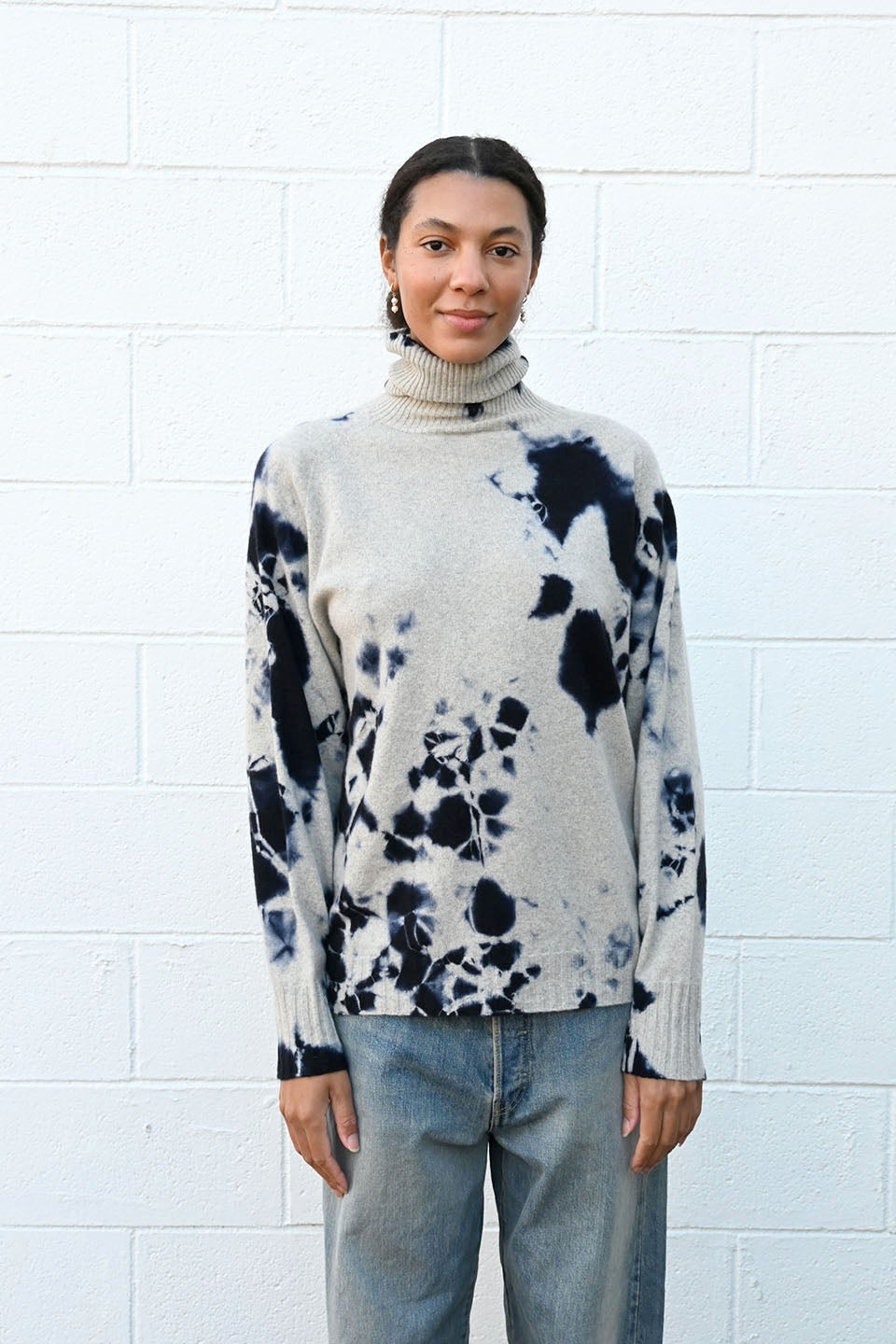 Cashmere Seamless Turtleneck Raglan Pullover