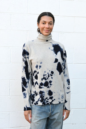 Cashmere Seamless Turtleneck Raglan Pullover