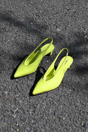 Vale Lime Slingbacks