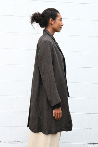 Khaki Linen Coat
