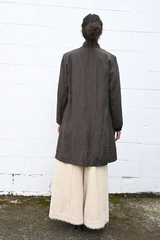 Khaki Linen Coat
