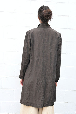 Khaki Linen Coat