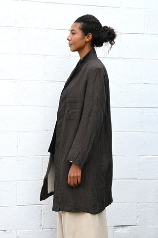 Khaki Linen Coat