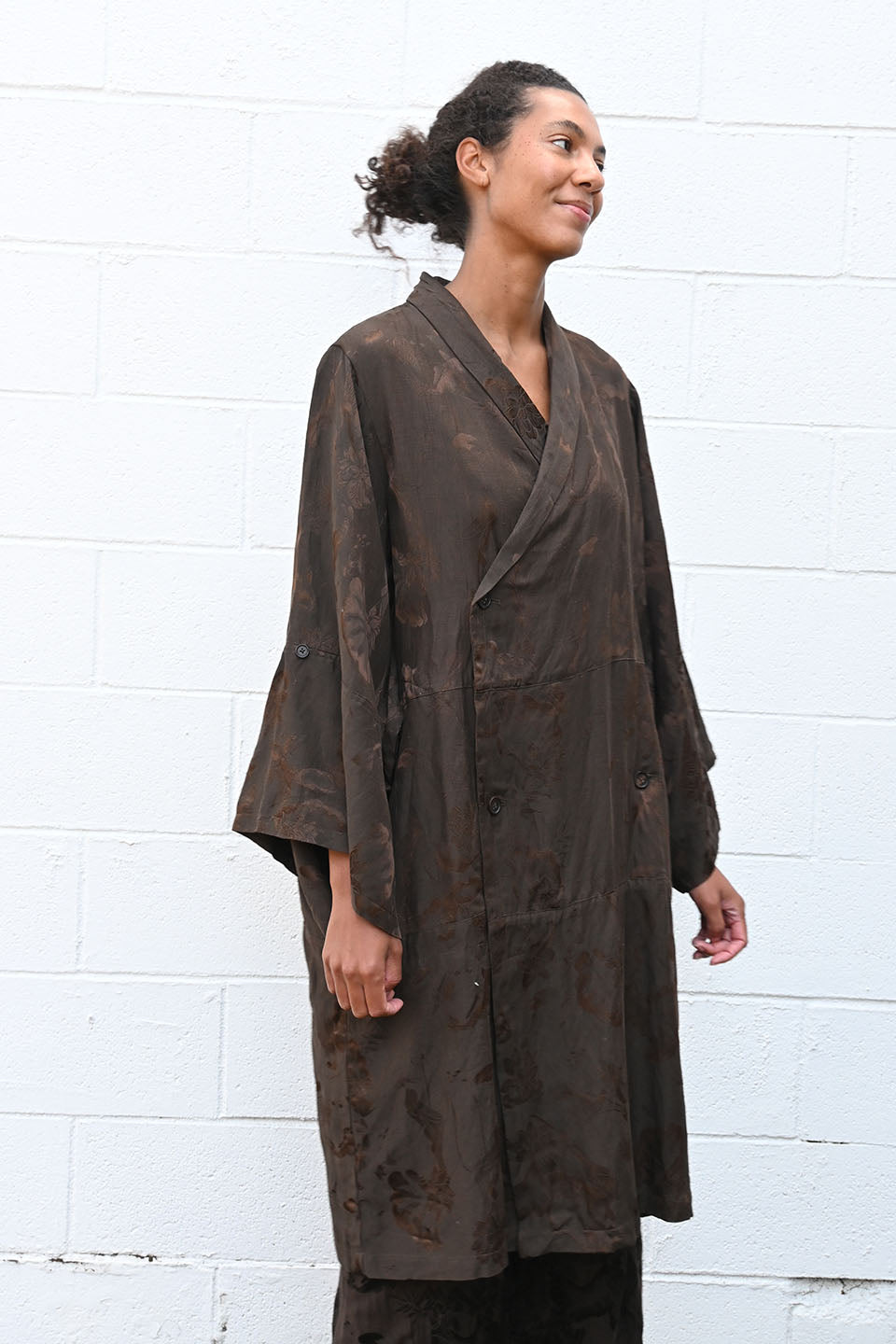 Brown Kimono Coat