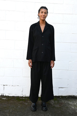 Wide Easy Pants in Black