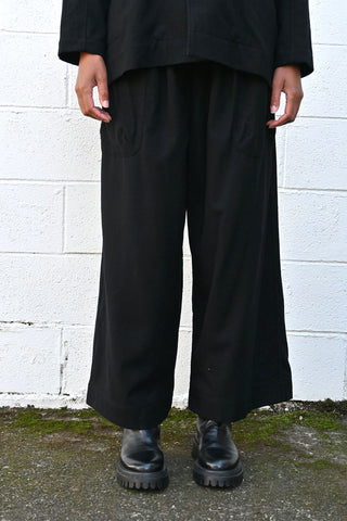 Wide Easy Pants in Black