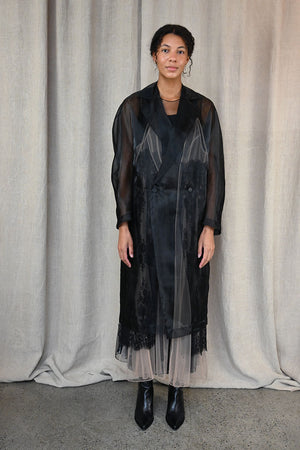 Sheer Lace Dress Coat