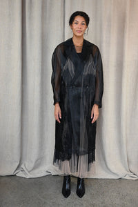 Sheer Lace Dress Coat