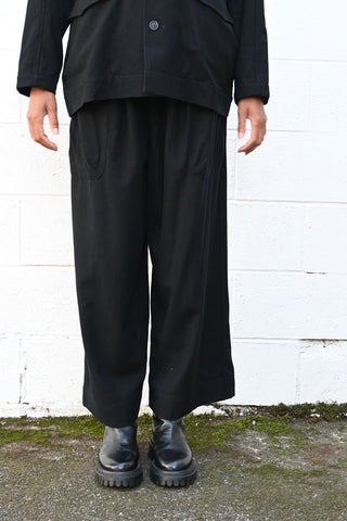 Wide Easy Pants in Black