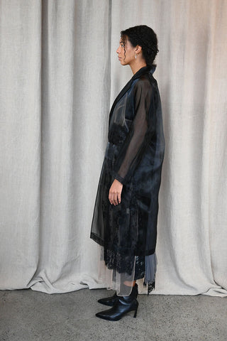 Sheer Lace Dress Coat