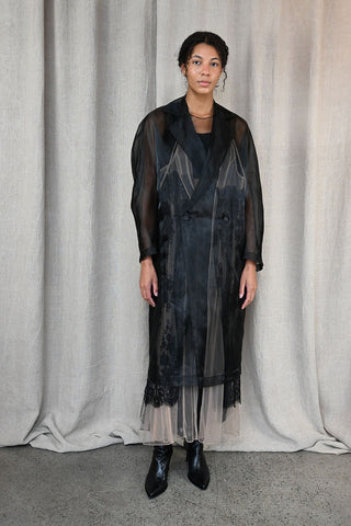 Sheer Lace Dress Coat