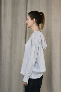 Cashmere Hoodie in Pale Mauve