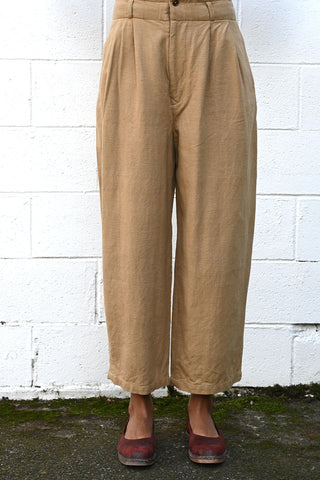 Beige Cotton Pants