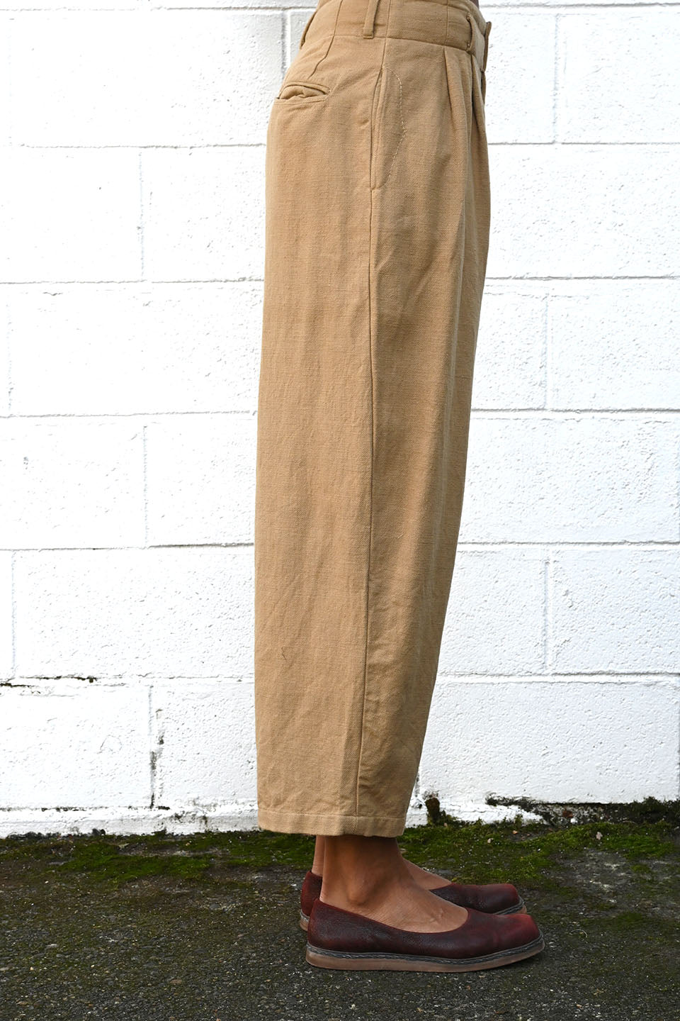 Beige Cotton Pants