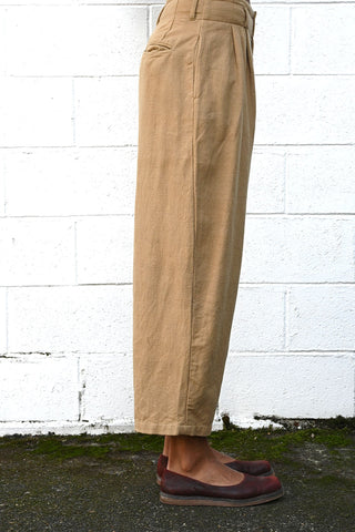 Beige Cotton Pants