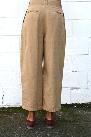 Beige Cotton Pants