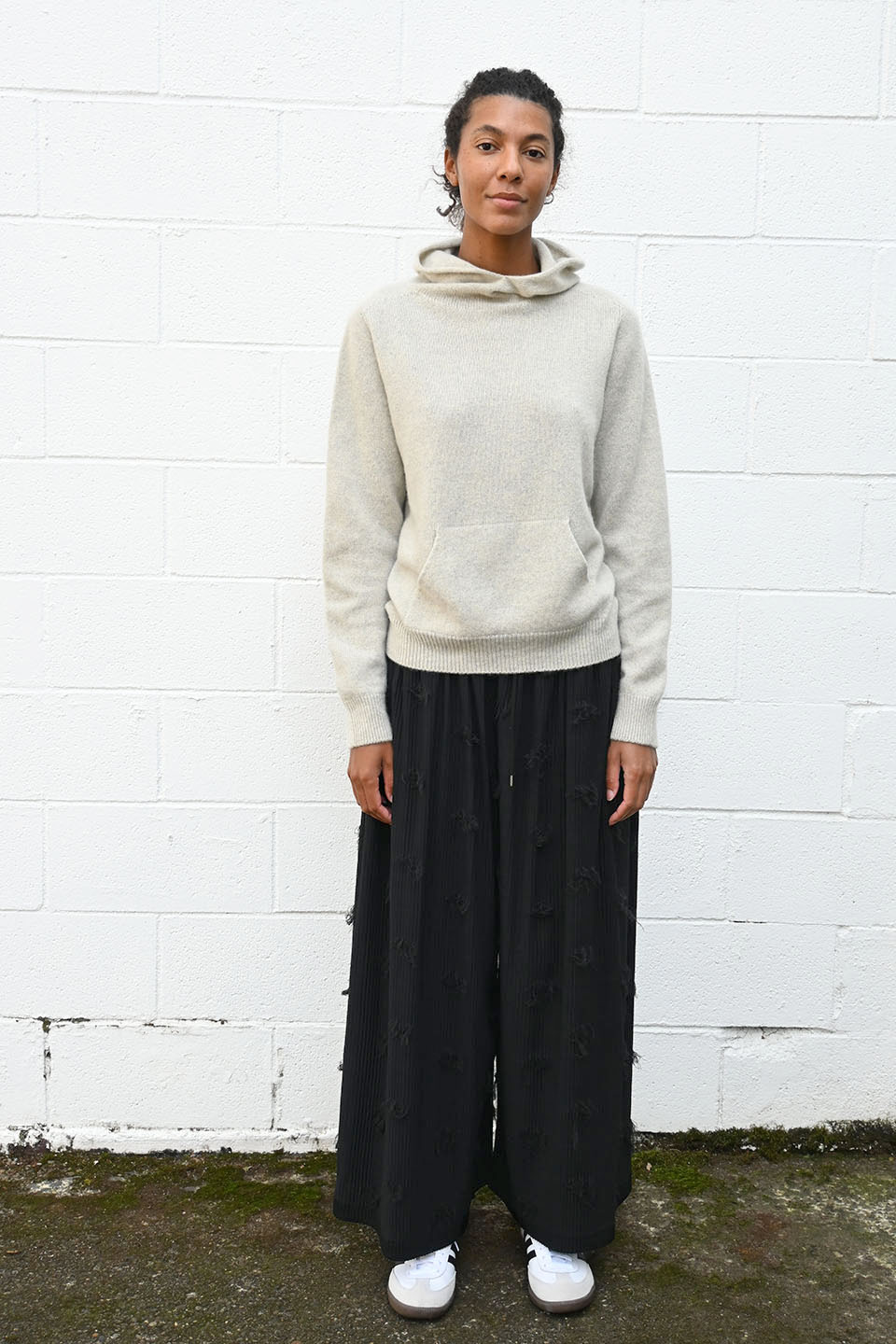 Crushed Floral Pleated Trousers