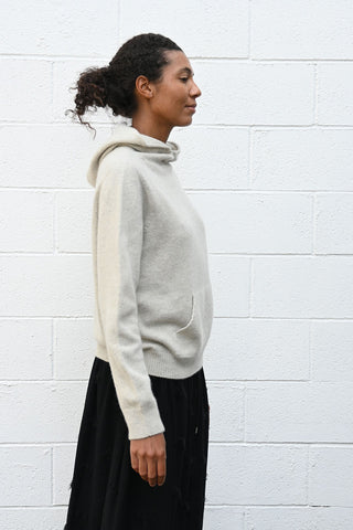 Cashmere Hoodie Light Grey