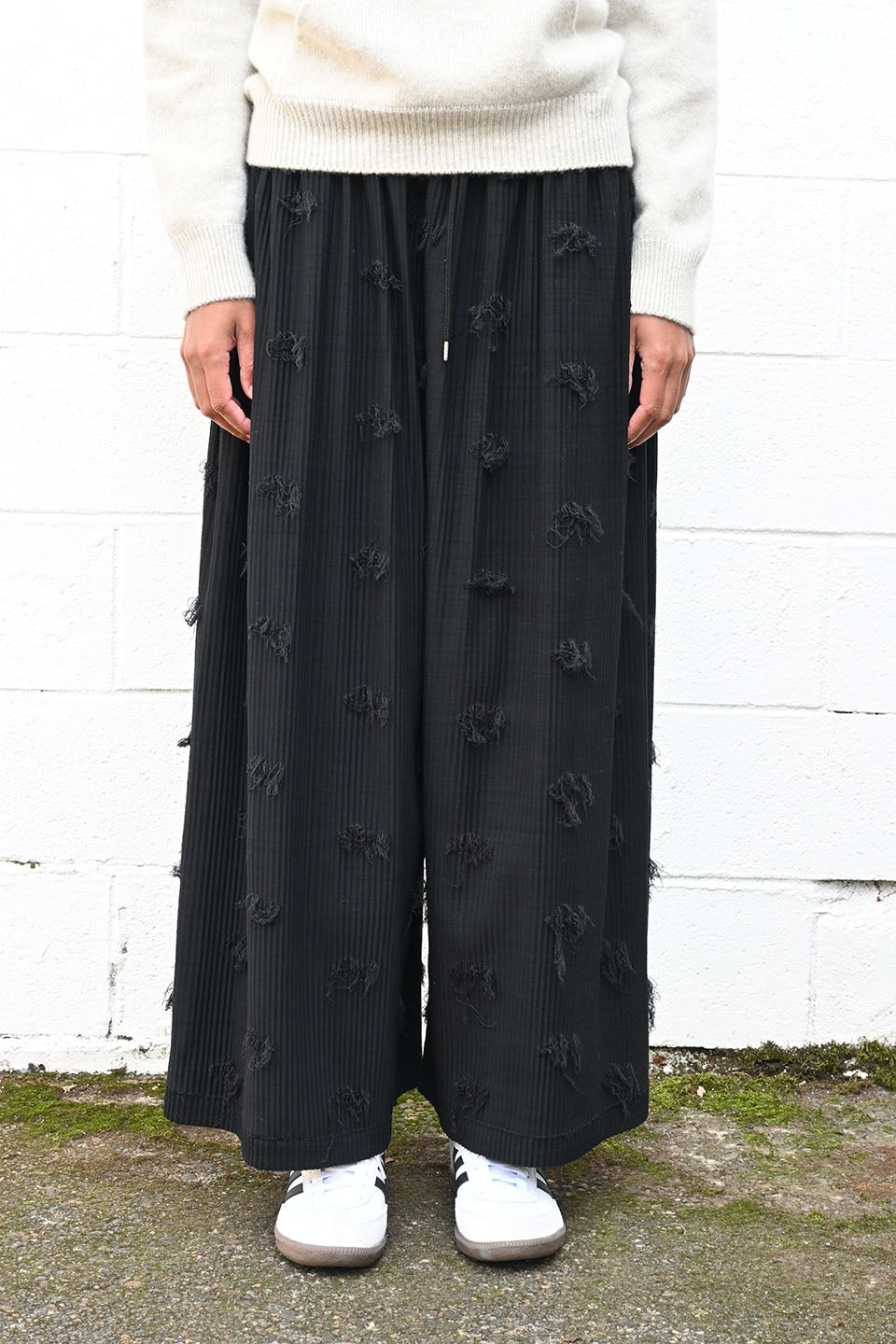 Crushed Floral Pleated Trousers
