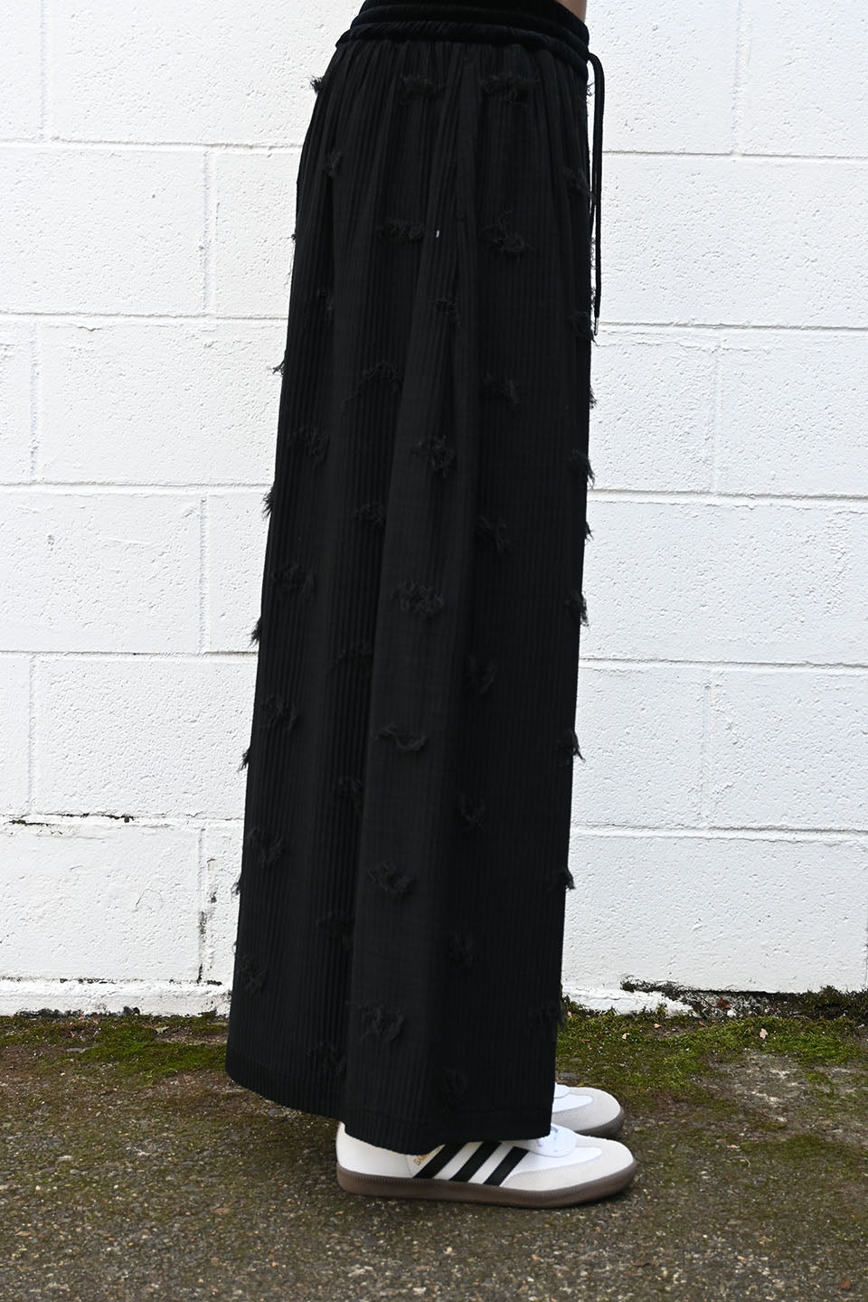 Crushed Floral Pleated Trousers