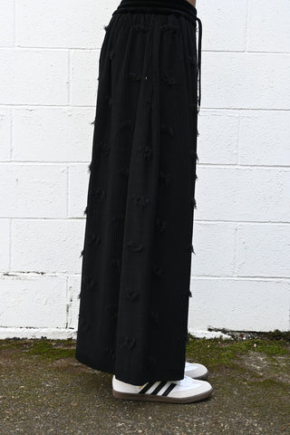 Crushed Floral Pleated Trousers