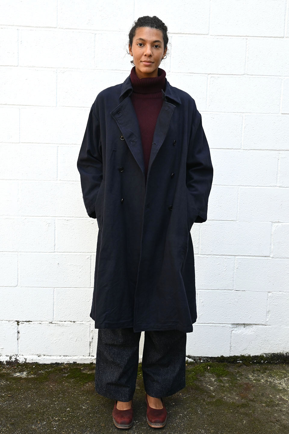 Navy Double Breasted Coat