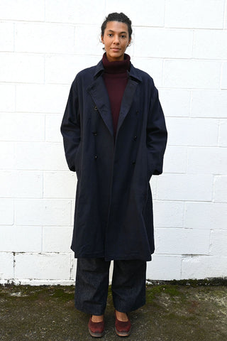 Navy Double Breasted Coat