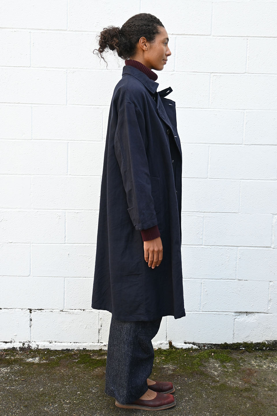 Navy Double Breasted Coat