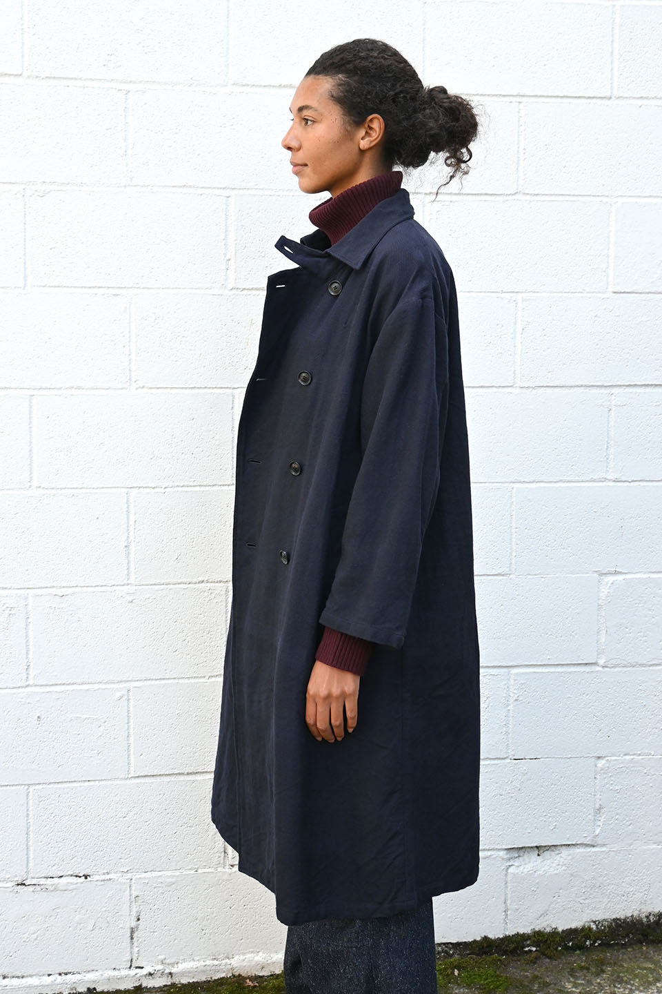 Navy Double Breasted Coat