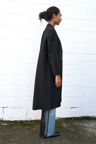 Silk Wool Flat Coat