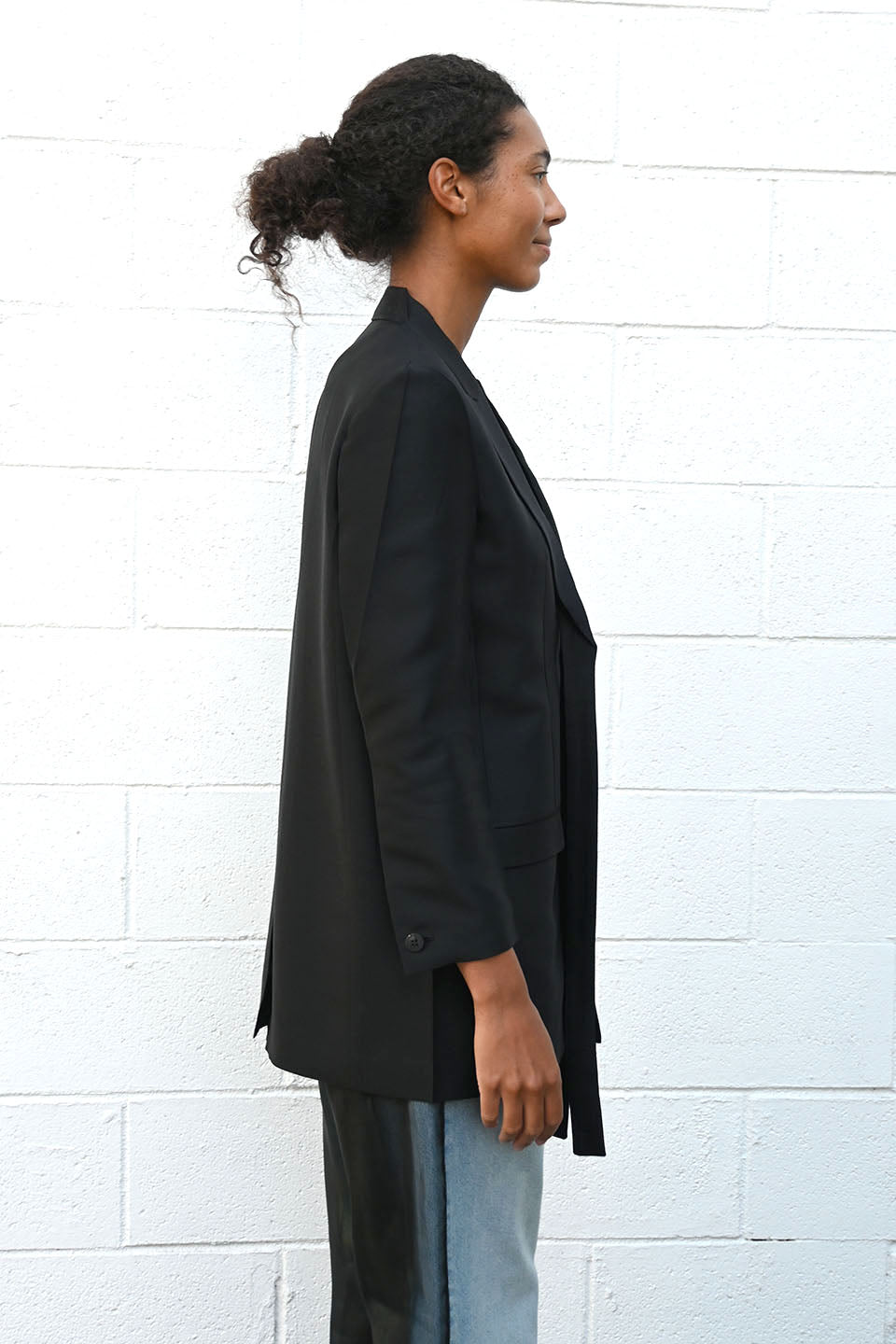 Silk Wool Flat Jacket