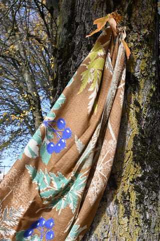 Leaves Scarf Tobacco