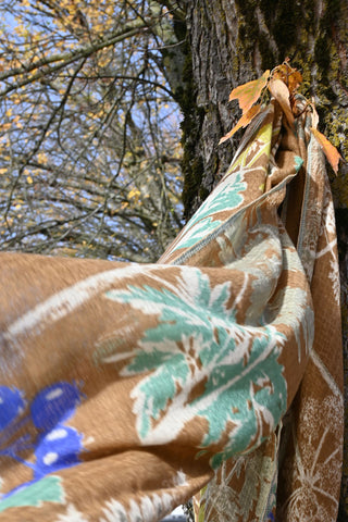 Leaves Scarf Tobacco