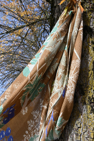 Leaves Scarf Tobacco