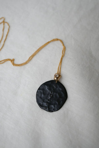 Black Orbit Bronze Necklace