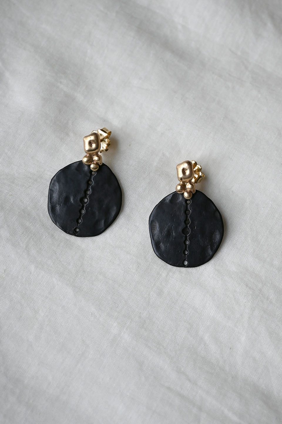 Black Orbit Bronze Earrings