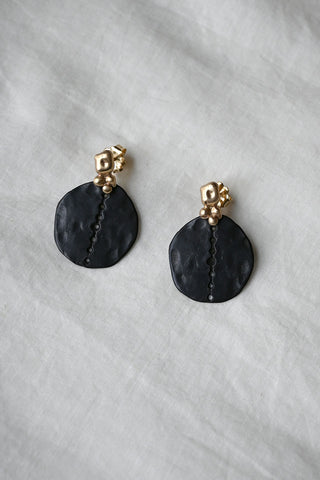 Black Orbit Bronze Earrings
