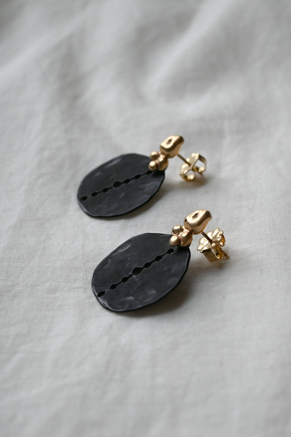 Black Orbit Bronze Earrings