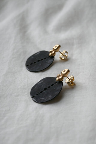 Black Orbit Bronze Earrings
