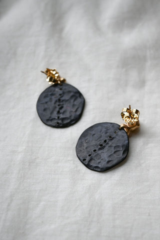 Black Orbit Bronze Earrings