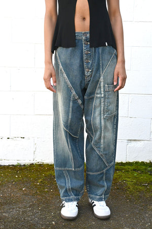 Seamed Denim Jeans