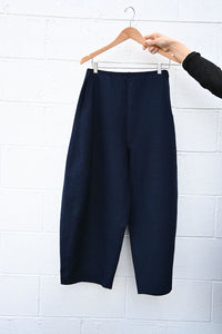 Smooth Sheet Navy Pants
