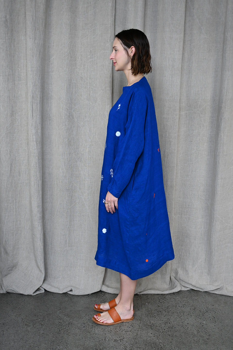 Lapis Linen Dress