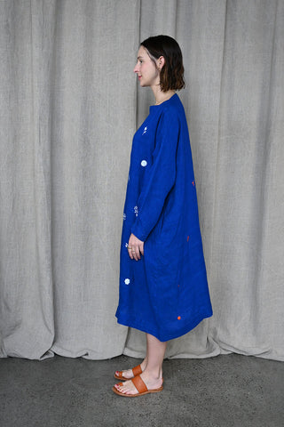 Lapis Linen Dress