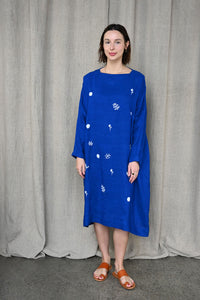 Lapis Linen Dress