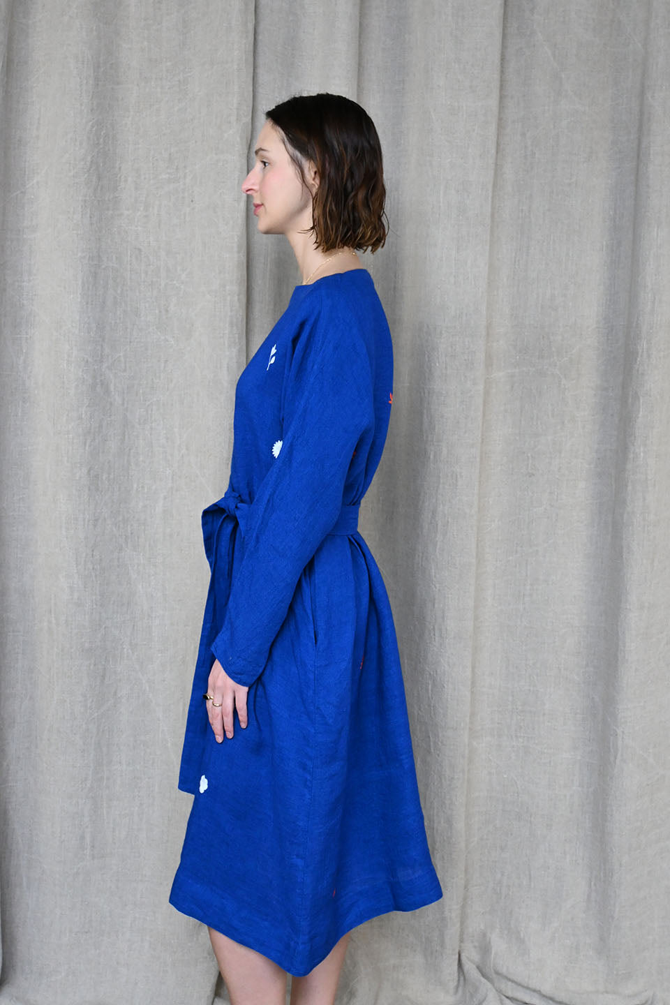 Lapis Linen Dress
