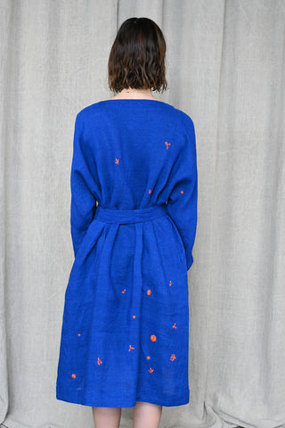 Lapis Linen Dress