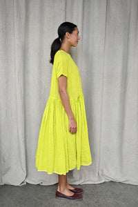 Neon Yellow Check Dress