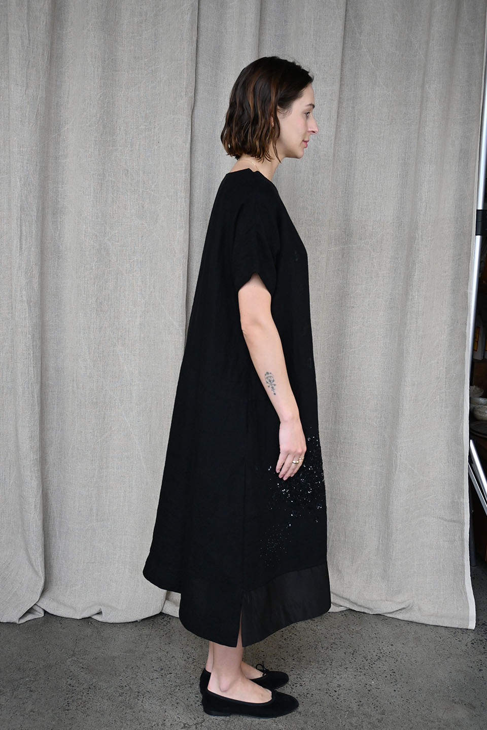 Black Embroidered Dress