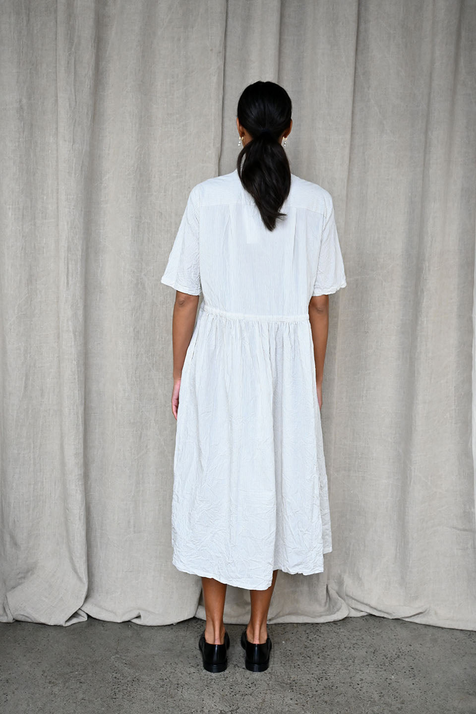 Striped Dress Oatmeal